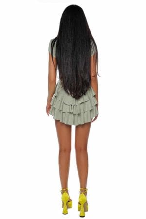 Rochie cu volane din in