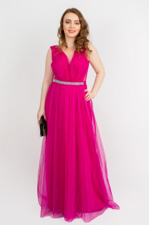 Rochie eleganta din tull cu fronseuri bust Ivy