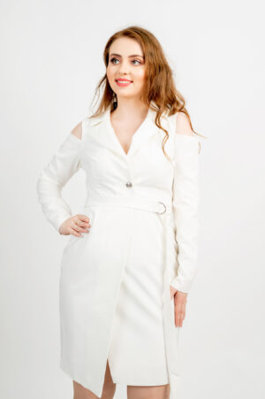 Rochie de ocazie petrecuta alba Kirra - Moze