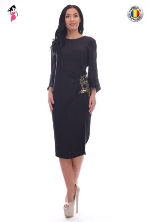 Rochie Vanessa Line de ocazie dreapta cu pliuri