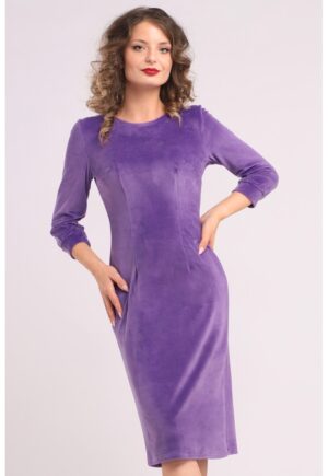 Rochie uni cu maneci lungi