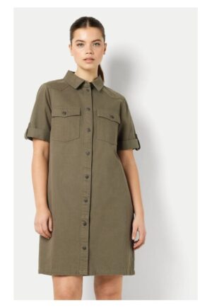 Rochie dama -  Kaki - Bumbac