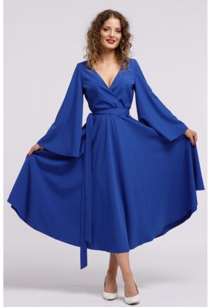 Rochie cu croiala petrecuta si decolteu in V