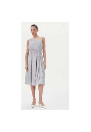 Rochie dama  FQ25SD2009W797T4 - Poliester reciclat/Poliester - Argintiu