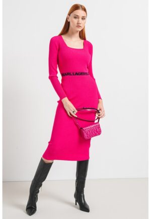 Rochie bodycon cu logo in talie