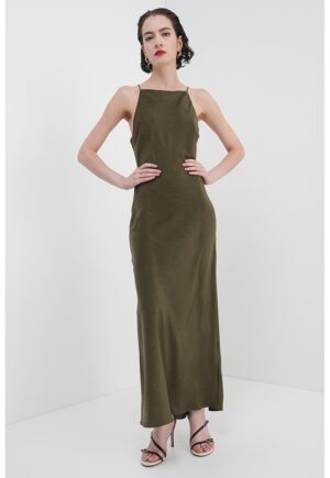 Rochie lunga cu model uni - fara maneci