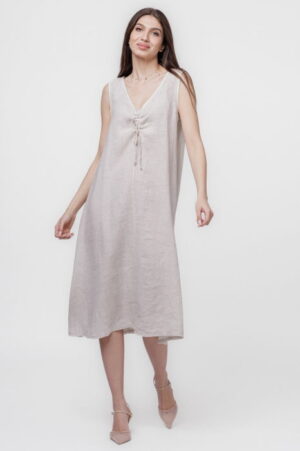 Rochie A-line din in