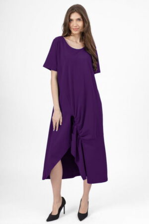 Rochie lunga A-line mov inchis