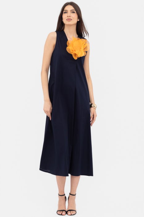 Rochie lunga A-line cu decolteu in V