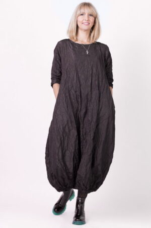 Rochie lunga gogosar din tafta cu memorie