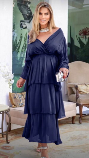 Rochie lunga suprapusa din matase