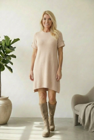 Rochie scurta A-line tricotata