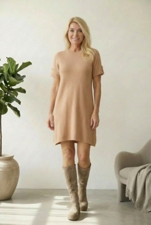 Rochie scurta A-line tricotata