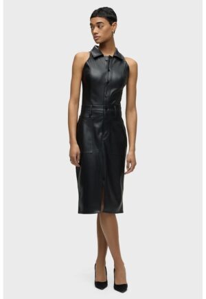 Rochie midi fara maneci - Negru