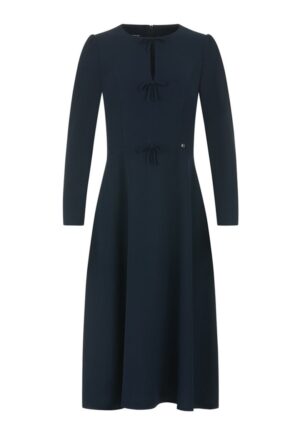 Rochie midi evazata - cu fundite decorative