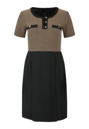 Rochie dreapta cu imprimeu in dungi