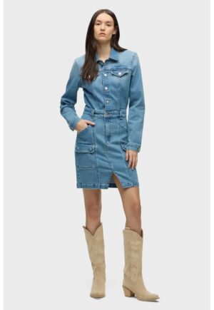 Rochie mini din denim - Albastru
