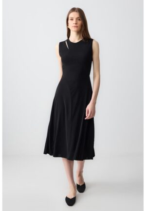 Rochie evazata uni - Negru