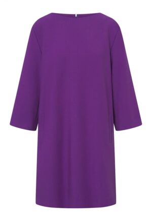 Rochie midi cu decolteu rotund - Mov