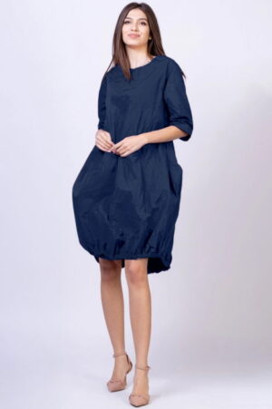 Rochie midi gogosar din tafta cu memorie