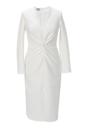 Rochie cambrata cu decolteu in V si detaliu rasucit frontal Jackie