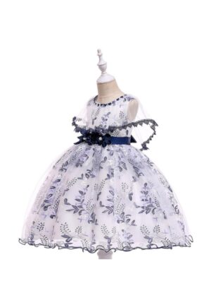 Rochie Ocazie  Sapphirine Collection - Fara maneca - Alb - Albastru - Alb/Albastru