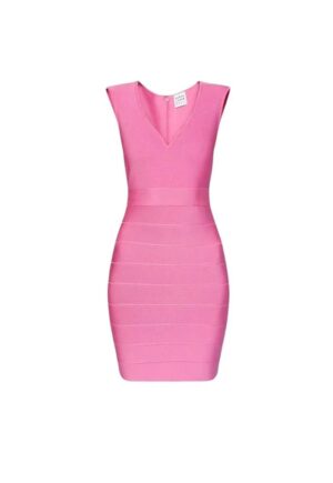 Rochie mini cu model suprapus - Roz