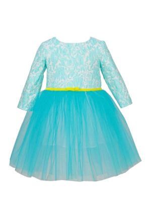 Rochie evazata cu maneci lungi Winnie - Turcoaz