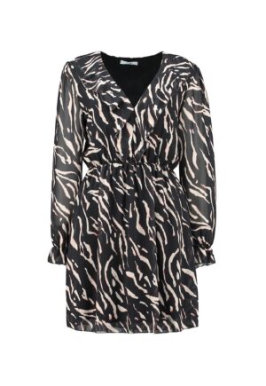 Rochie cu imprimeu zebra - Alb/Negru stins