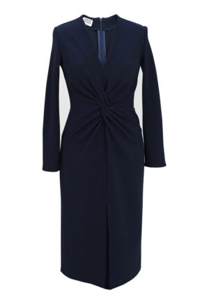 Rochie cambrata cu decolteu in V si detaliu rasucit frontal Jackie