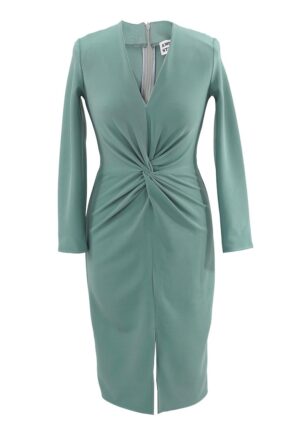 Rochie cambrata cu decolteu in V si detaliu rasucit frontal Jackie