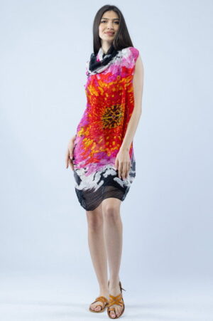 Pareo plaja din material plisat matasos si usor