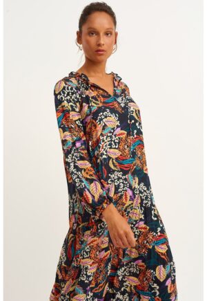 Rochie maxi cu imprimeu floral - Multicolor