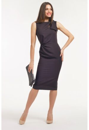 Rochie creion fara maneci - Negru