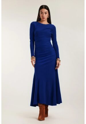 Rochie cu maneci lungi Agua - Albastru royal