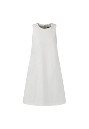 Rochie fara maneci cu buzunare laterale - Alb