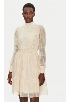 Rochie dama -  304893674 - Poliamida/Bumbac - Bej - Bej