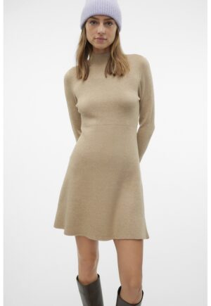 Rochie scurta cu maneci lungi - Bej