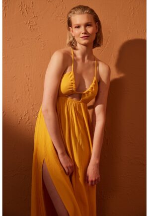 Rochie midi de plaja - Portocaliu