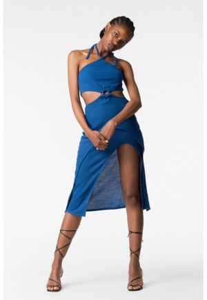 Rochie cu decupaje Syel - Albastru