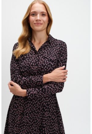 Rochie-camasa midi cu cordon - Negru/Roz