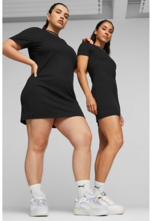 Rochie-tricou striata Classics - Negru