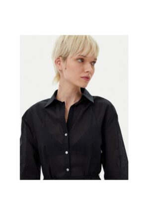 Camasa stil rochie dama  A1W46006 - Bumbac - Negru - Negru