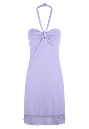 Rochie de plaja cu garnituri de dantela - Lila