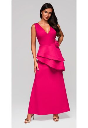 Rochie de seara Maxi  LA-OM-DLR212 - Fucsia