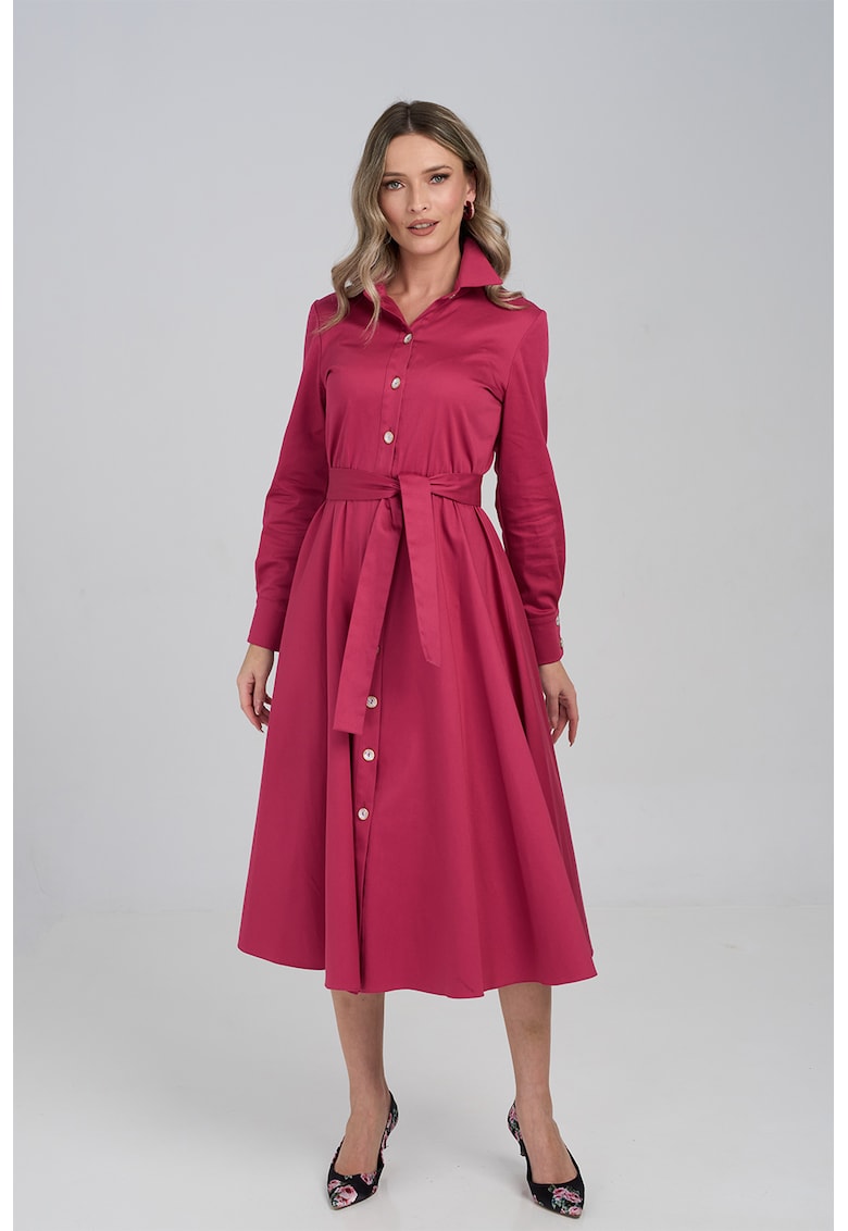 Rochie-camasa cu cordon Jule - Fucsia