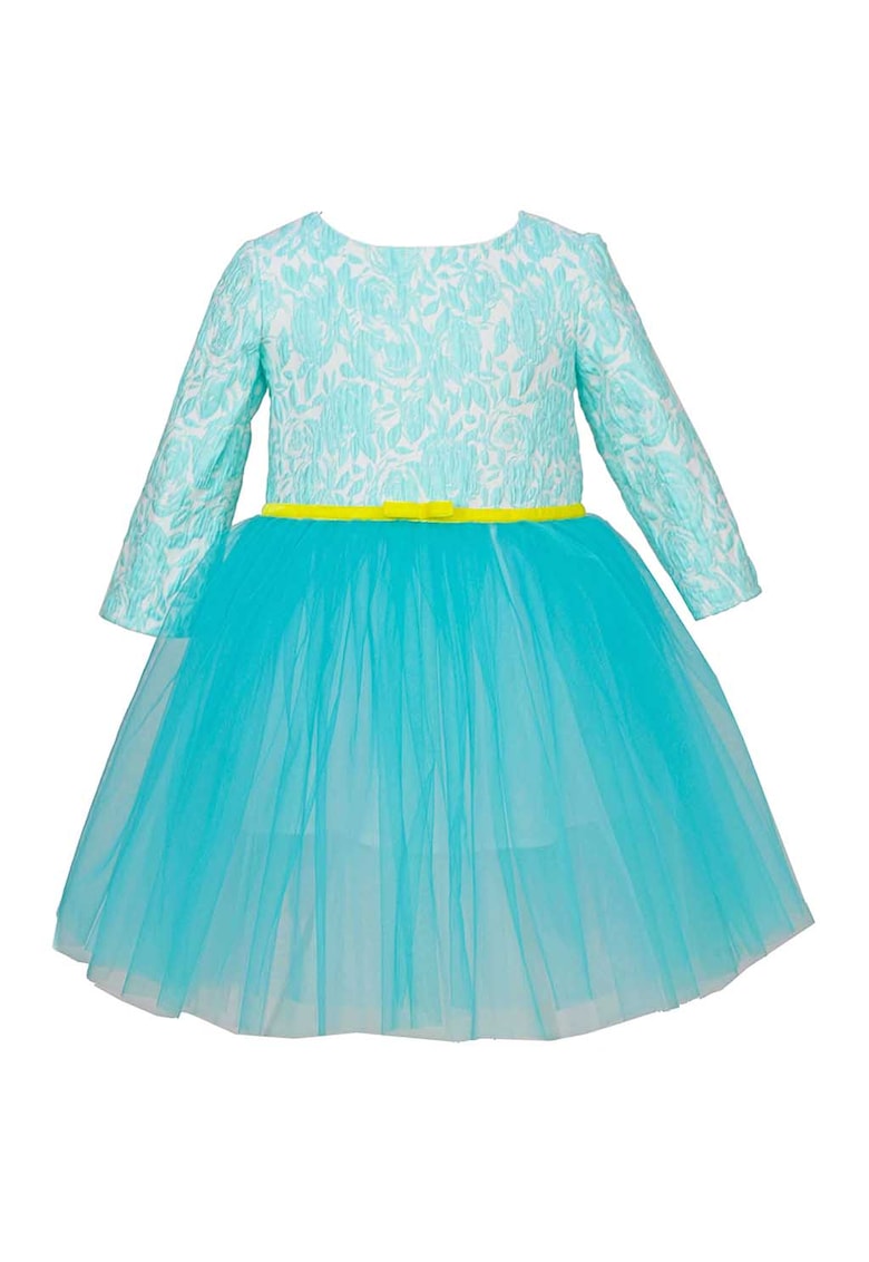 Rochie evazata cu maneci lungi Winnie - Turcoaz