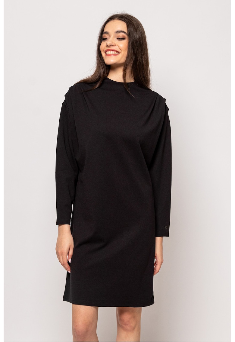 Rochie dreapta cu maneci cazute Vivi - Negru
