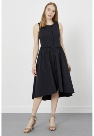 Rochie-camasa fara maneci - Negru