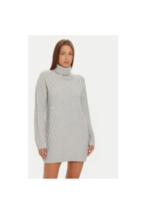 Rochie tricotata LKD-248SINBYA Gri Regular Fit - Acril - Gri